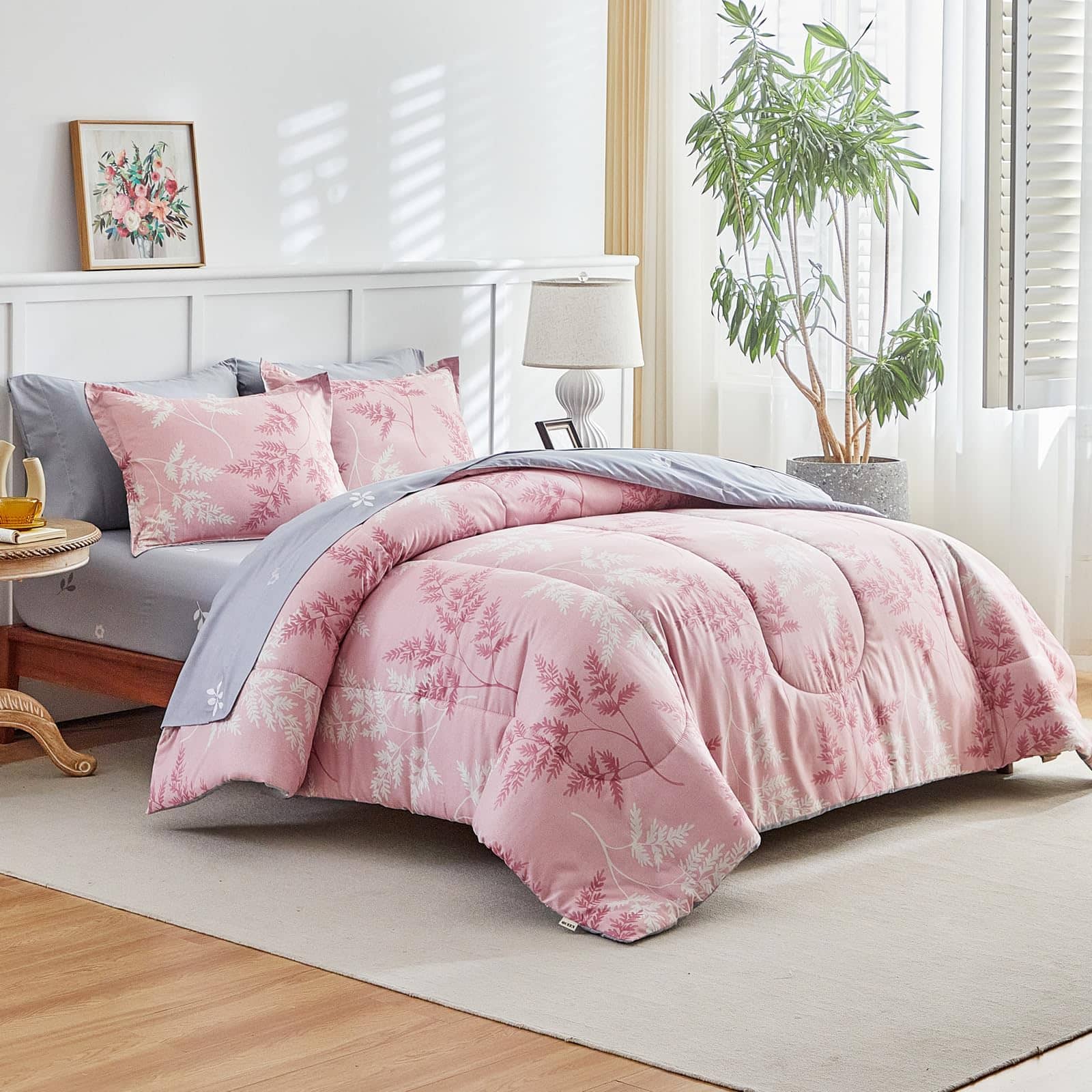 Juego de Edredón King AIKASY con Sábanas, Cama en una Bolsa - Imagen 3