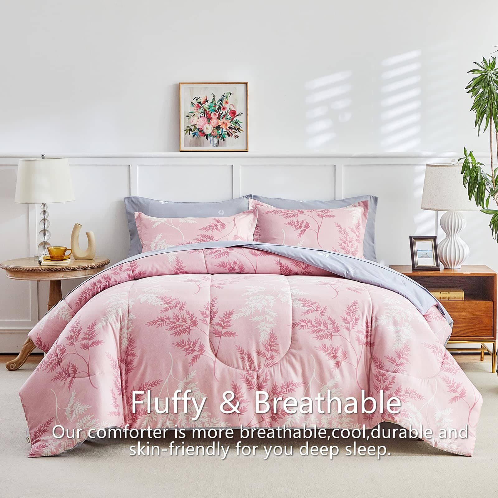 Juego de Edredón King AIKASY con Sábanas, Cama en una Bolsa - Imagen 5