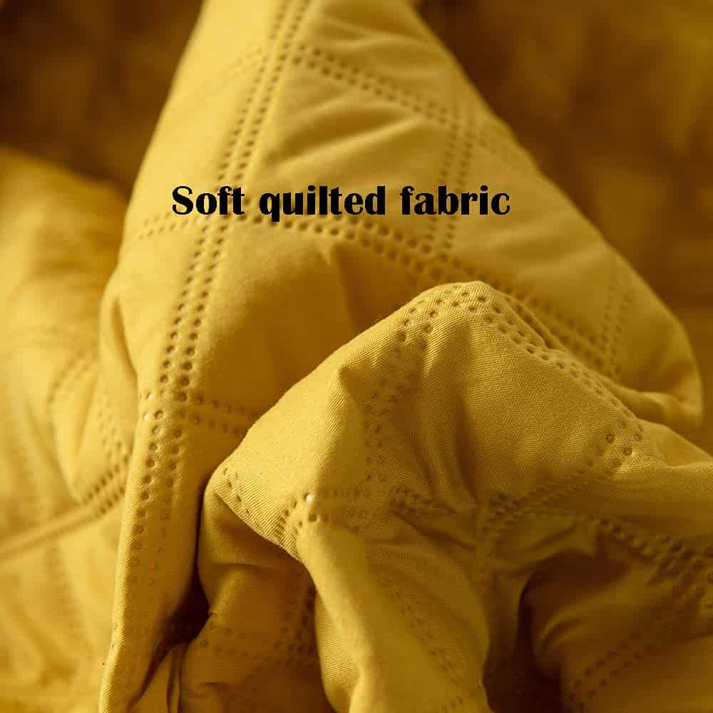 ARYURBU Protector de colchón impermeable en Color Amarillo - Imagen 7