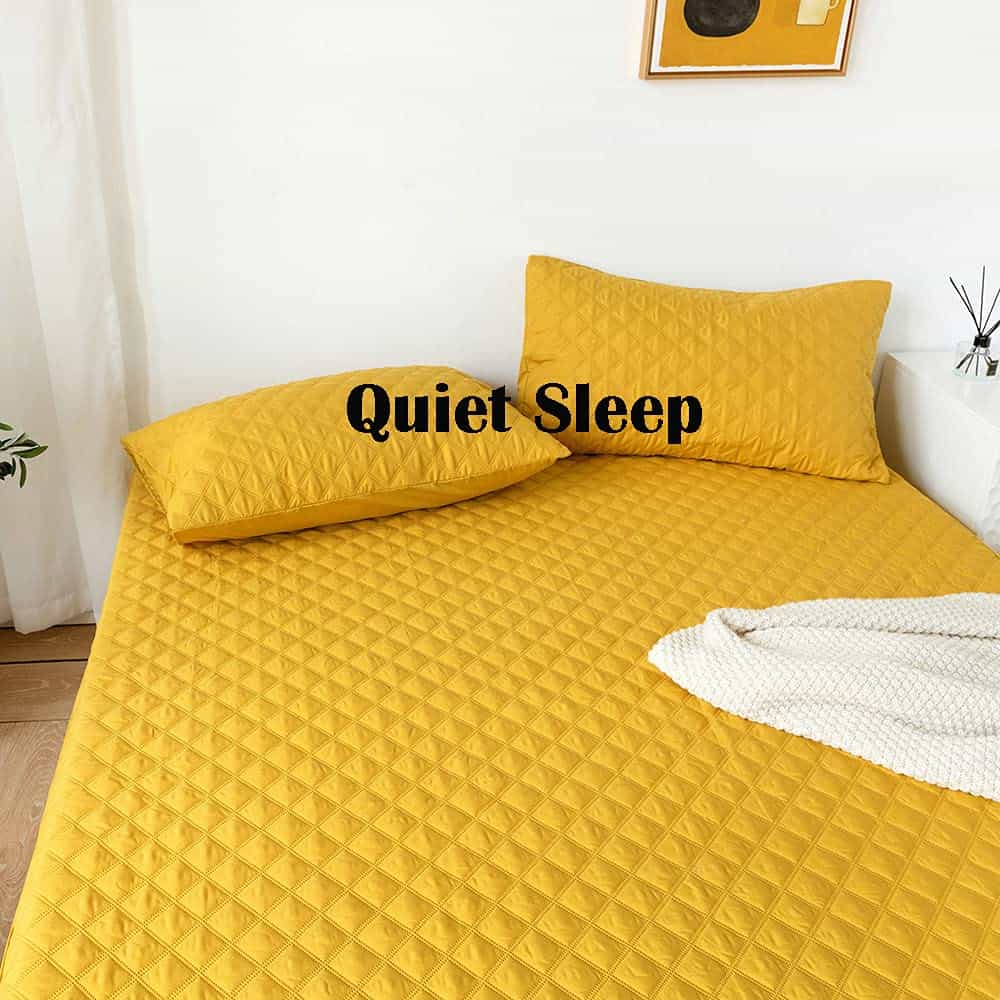 ARYURBU Protector de colchón impermeable en Color Amarillo - Imagen 8