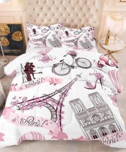 Juego de Cama con Diseño de la Torre Eiffel Tamaño Completo