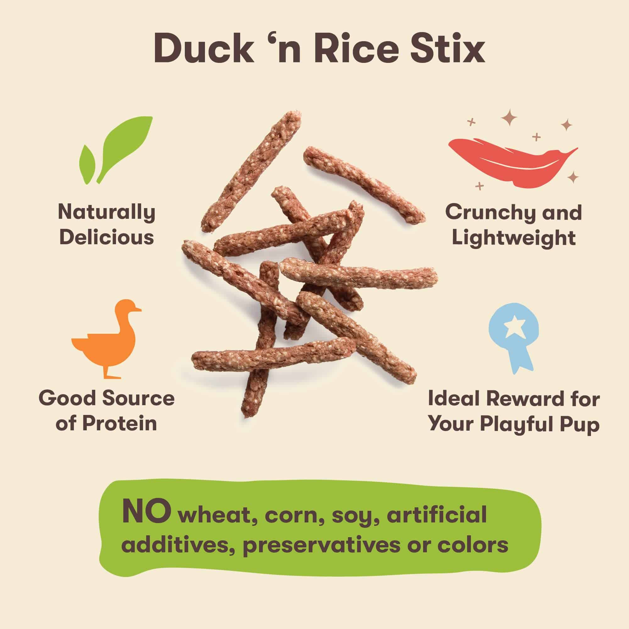 Premios para Perros Pet 'n Shape Duck 'n Rice Stix - 1 Libra - Imagen 4