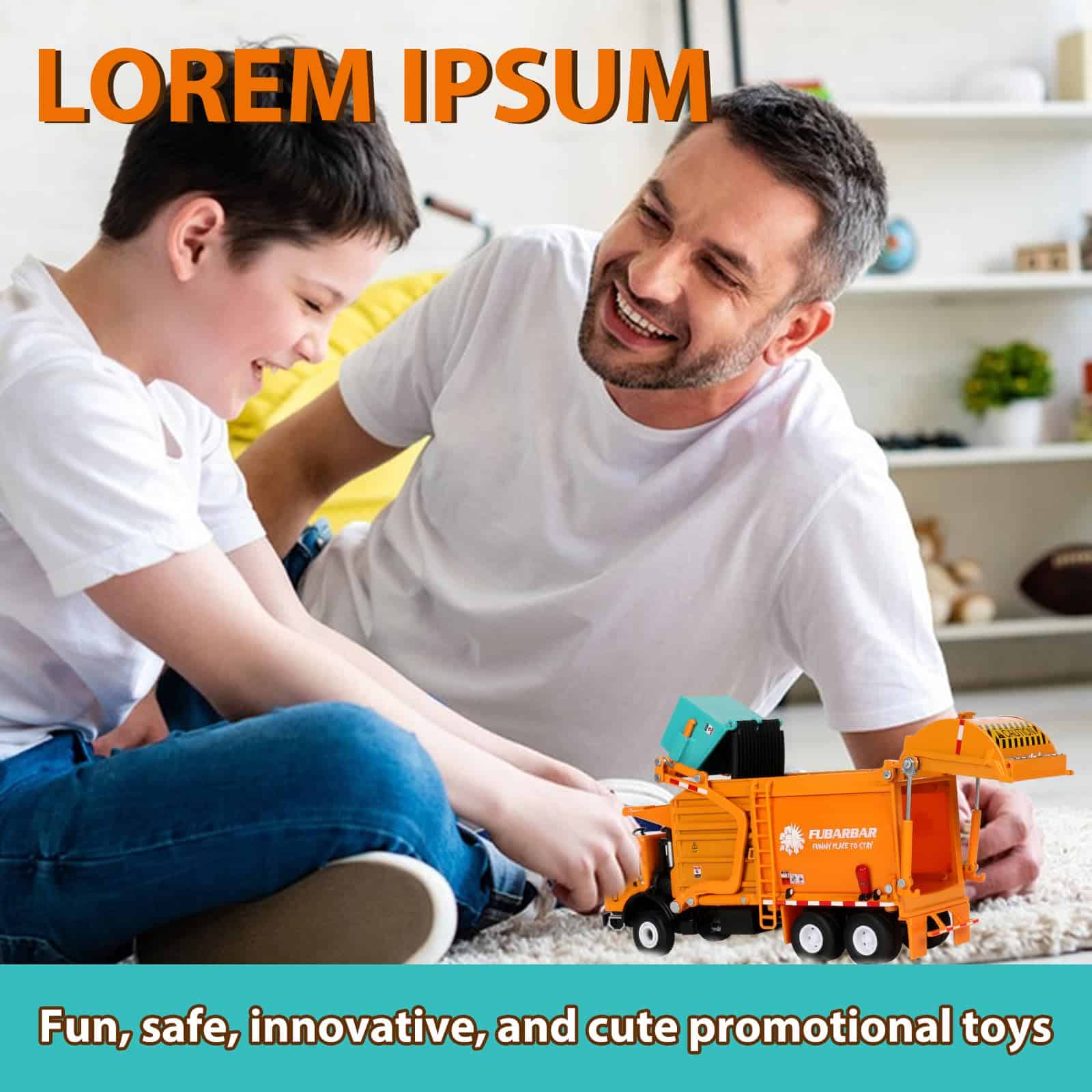 Camión de Basura de Juguete, Fubarbar 1:43 Modelo de Camión - Imagen 8