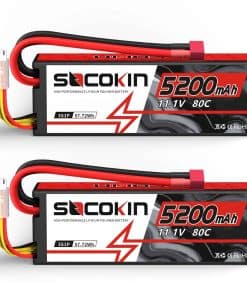 Batería Lipo Socokin 3S 11.1V 80C 5200mAh con Estuche