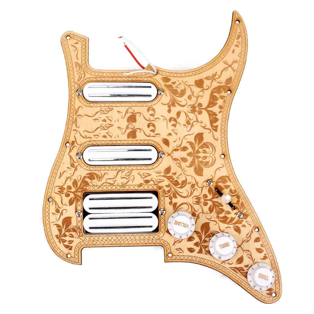 Set de Pickguard precableado SSH de 3 capas Alnicov con