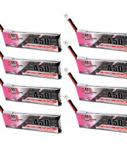 GAONENG 8PCS GNB 1S 450mAh 3.8v 80C HV LiPo Battery