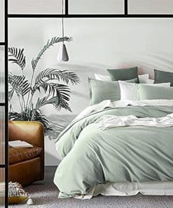 Juego de Funda de Edredón Casual de Algodón Lavado a la