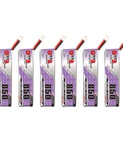 6pcs Batería LiPo GNB 850mAh 1S 60C 120C 3.8V con Conector