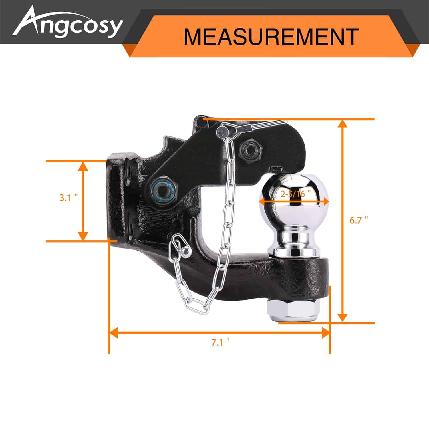 Gancho Pintle para Remolque de 10 Toneladas con Gancho - Imagen 3