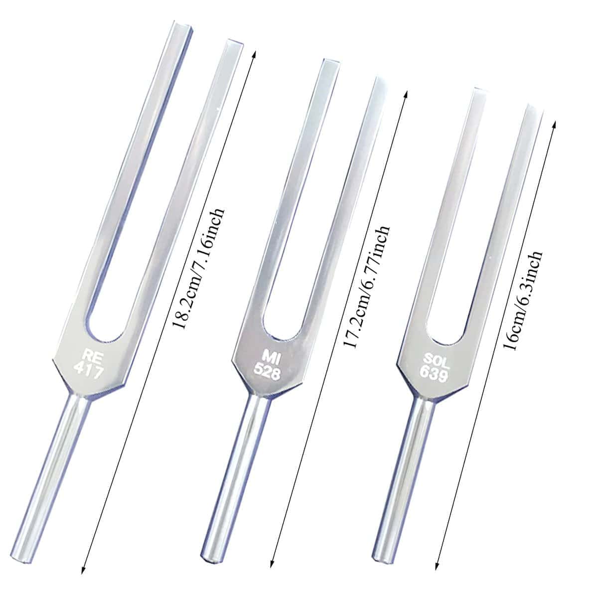 Juego de 9 Diapasones Solfeggio (Plata), Diapasones de - Imagen 4