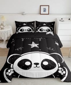 Set de Edredón Homewish Panda con Estampado de Panda