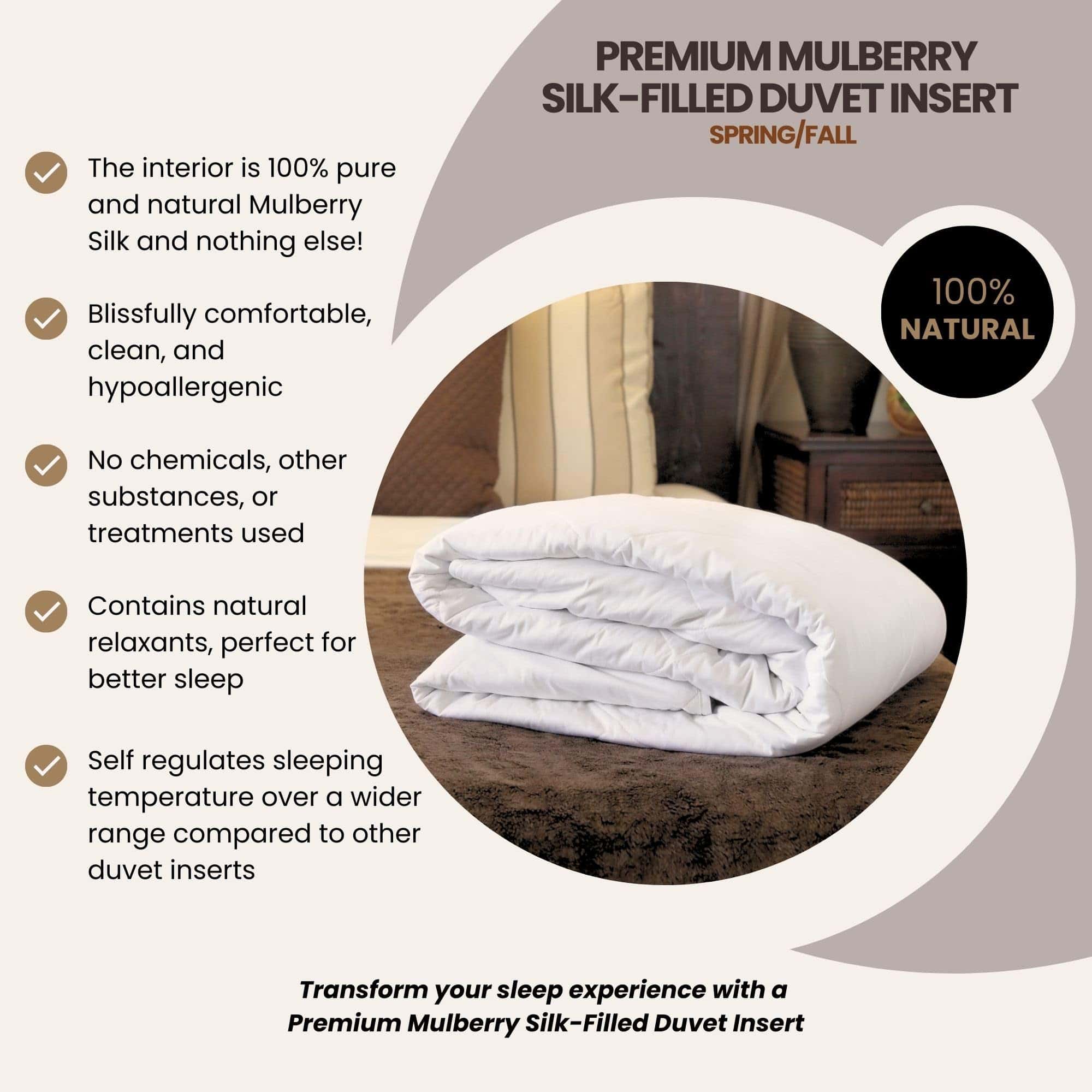 Edredón Relleno de Seda Premium de Silk Bedding Direct. - Imagen 3