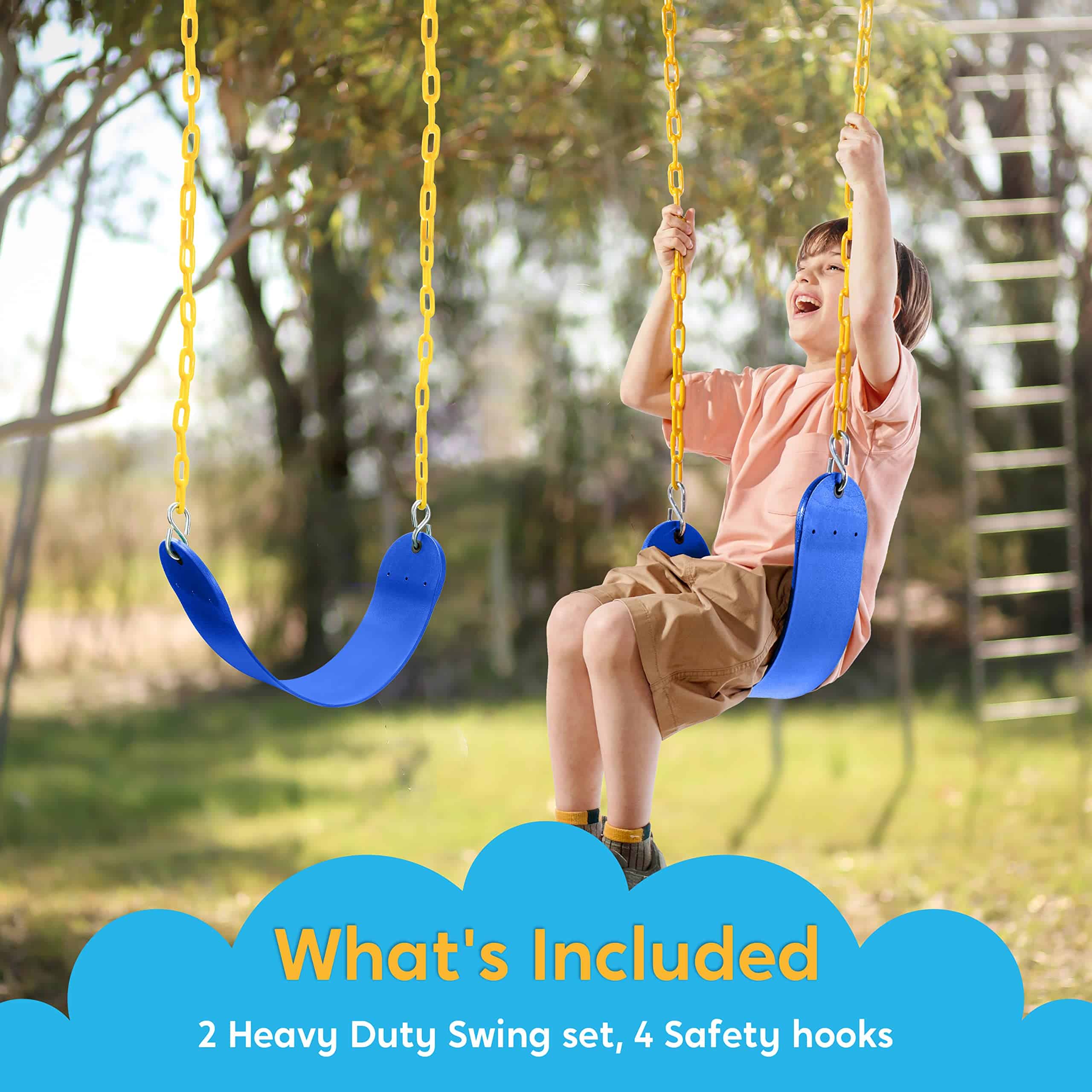 TURFEE 2 Pack Columpio para Juegos al Aire Libre, Kit de - Imagen 6