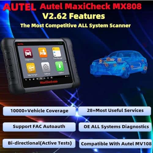 Autel Maxicheck MX808, Escáner Autel, 28+ Servicios, Prueba - Imagen 3