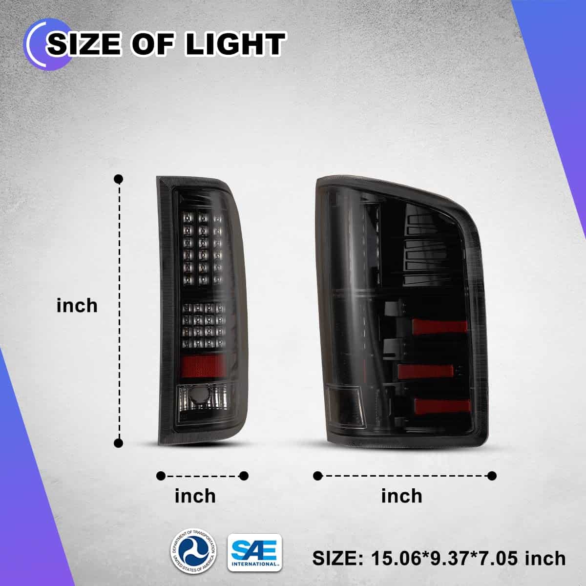 NIXON OFFROAD Luz trasera LED para Chevy Silverado - Imagen 8