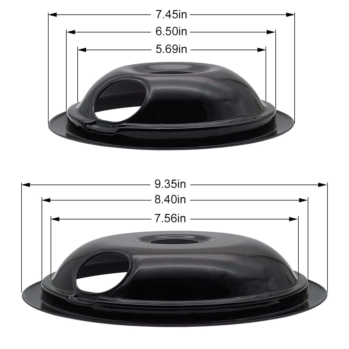 Juego de 2 bandejas de goteo de porcelana pequeñas de 6" - Imagen 7