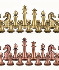 Piezas de ajedrez metálicas ponderadas LuckyWish Staunton