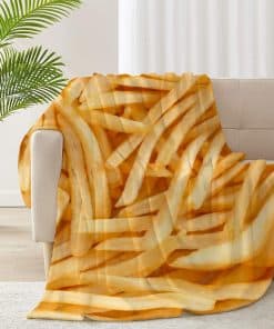 Manta de Lana Comida Papas Fritas Súper Suave y Acogedora