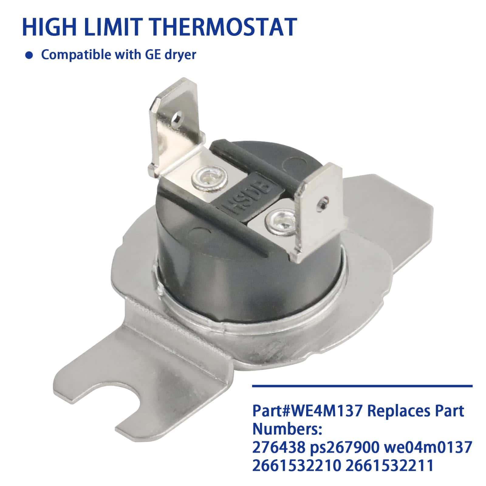 Termostato de Límite Alto WE4M137 para Secadora GE - Piezas - Imagen 7