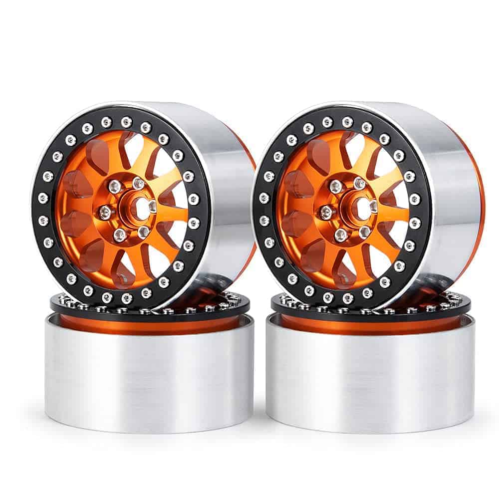 4PCS 2.2 Inch Metal Wheel Rim Beadlock Wheel Hub for 1:10