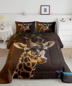 Juego de edredón Reina Homewish Giraffe, lindo juego de