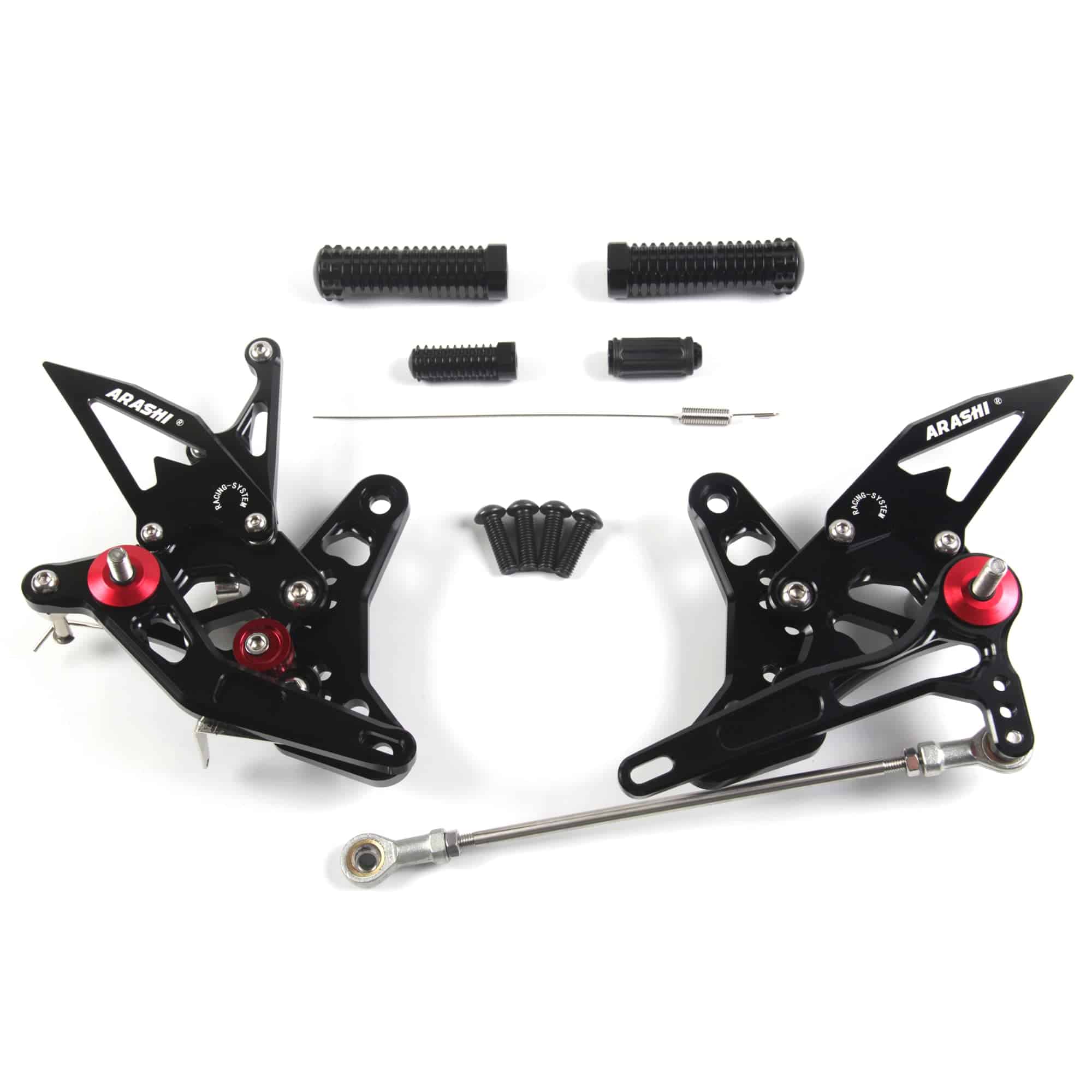 Arashi(Version 2.0) Rearsets Ajustables para -Negro - Imagen 4