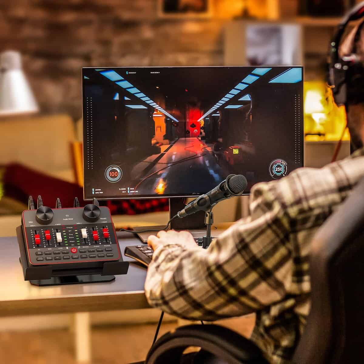 Paquete de Equipos de Podcast para 2 Micrófonos Kit de - Imagen 8