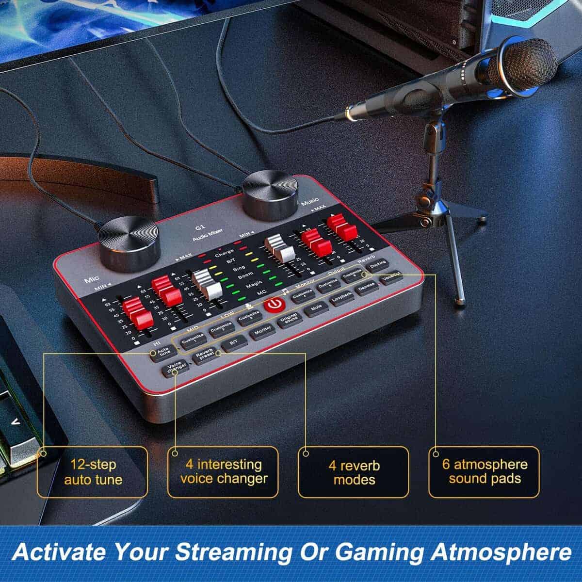 Paquete de Equipos de Podcast para 2 Micrófonos Kit de - Imagen 3