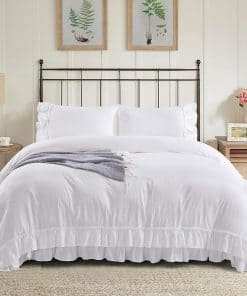 Juego de Funda Nórdica HIG de 3 Piezas King con Volantes