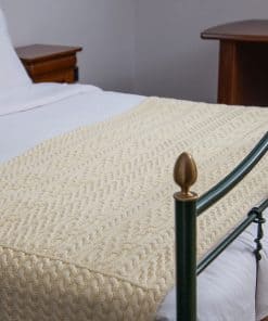 SAOL Manta de Cama Tejida Hecha de Suave Mezcla Aran de