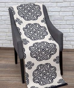 Manta de Punto Celta SAOL Hecha de Suave -Azul Marino