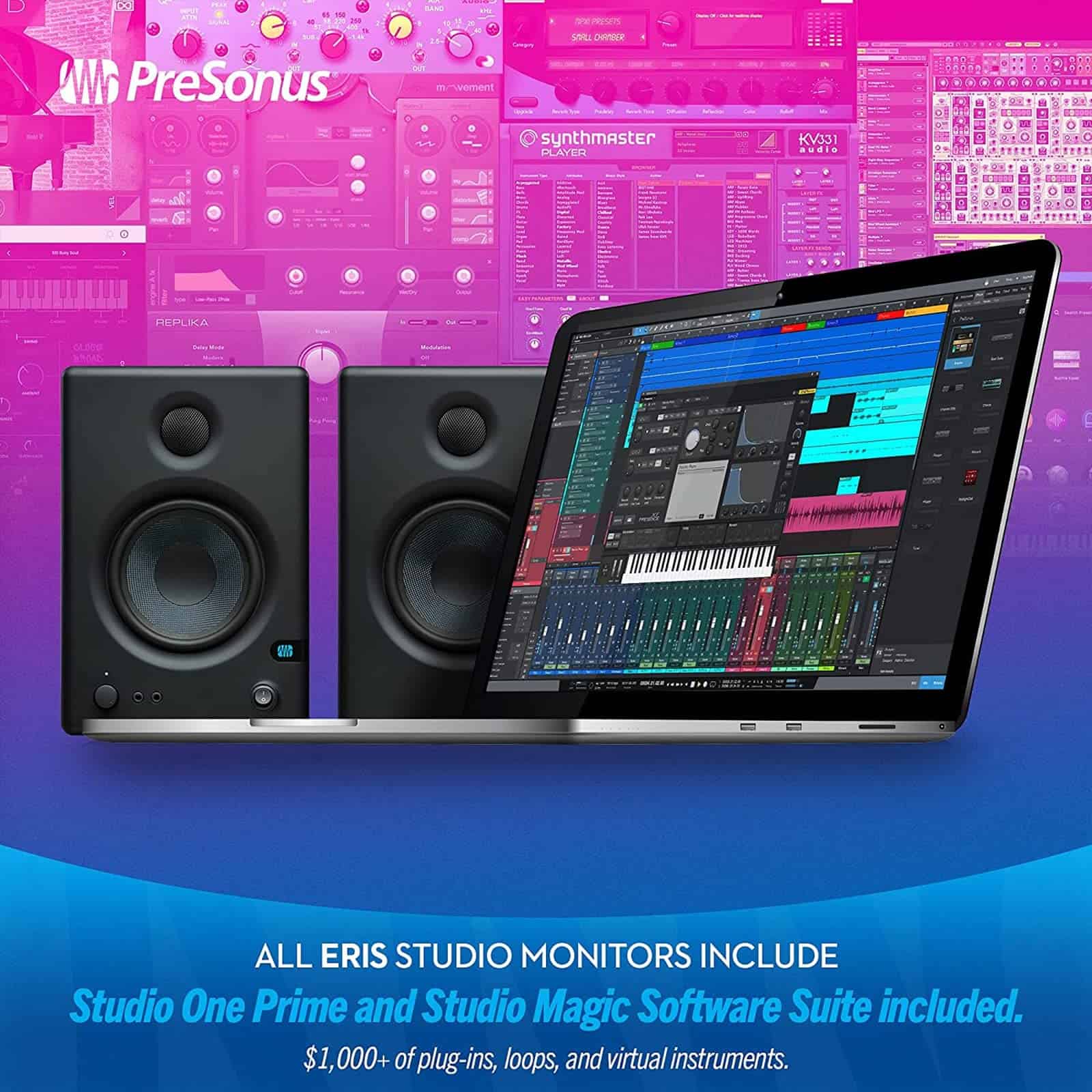 Monitores de Estudio de Campo Cercano PreSonus Eris E4.5 de - Imagen 5