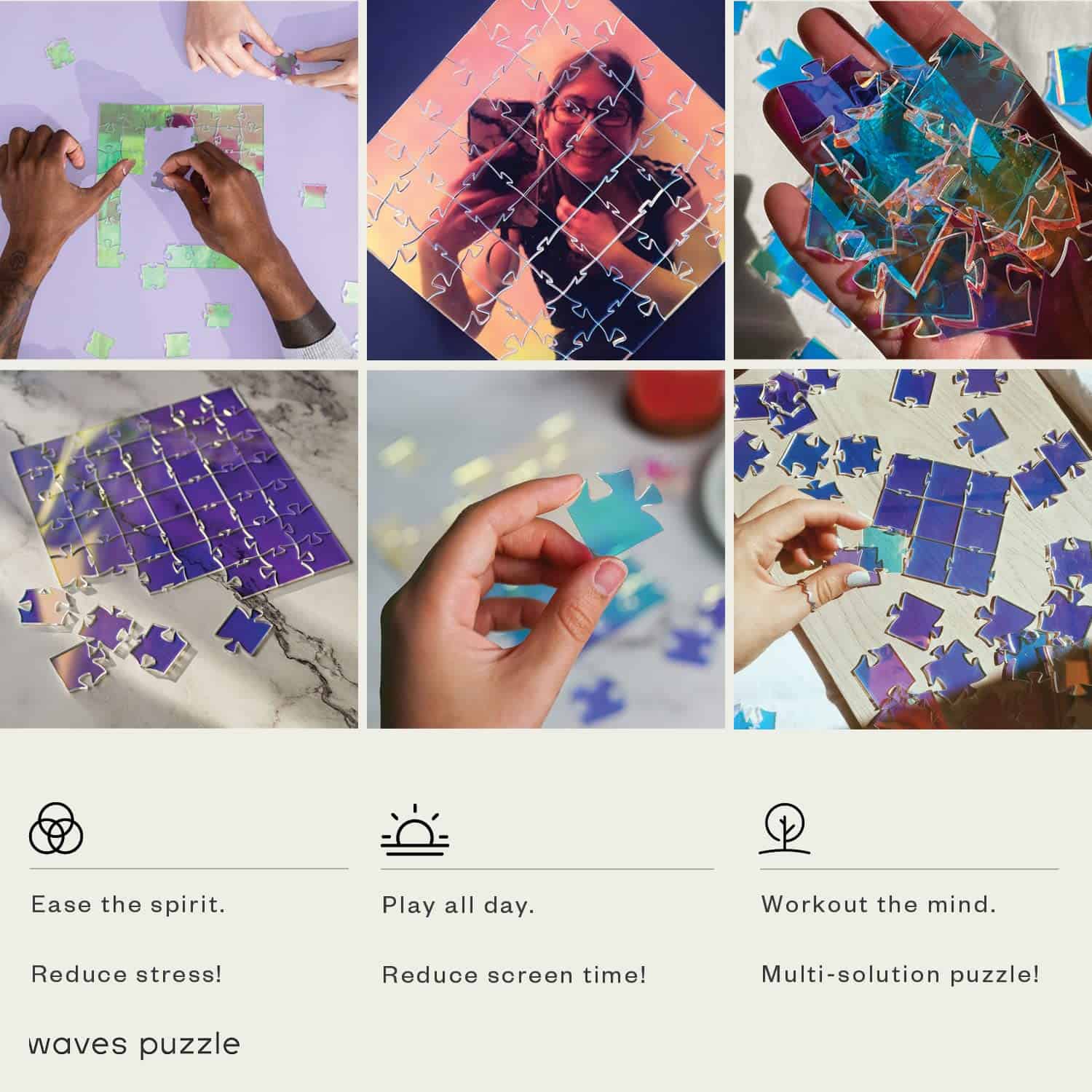 Rompecabezas Waves | Rompecabezas de acrílico que cambia de - Imagen 7