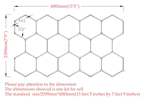Luces de techo LED hexagonales para garaje NC DIY para - Imagen 3