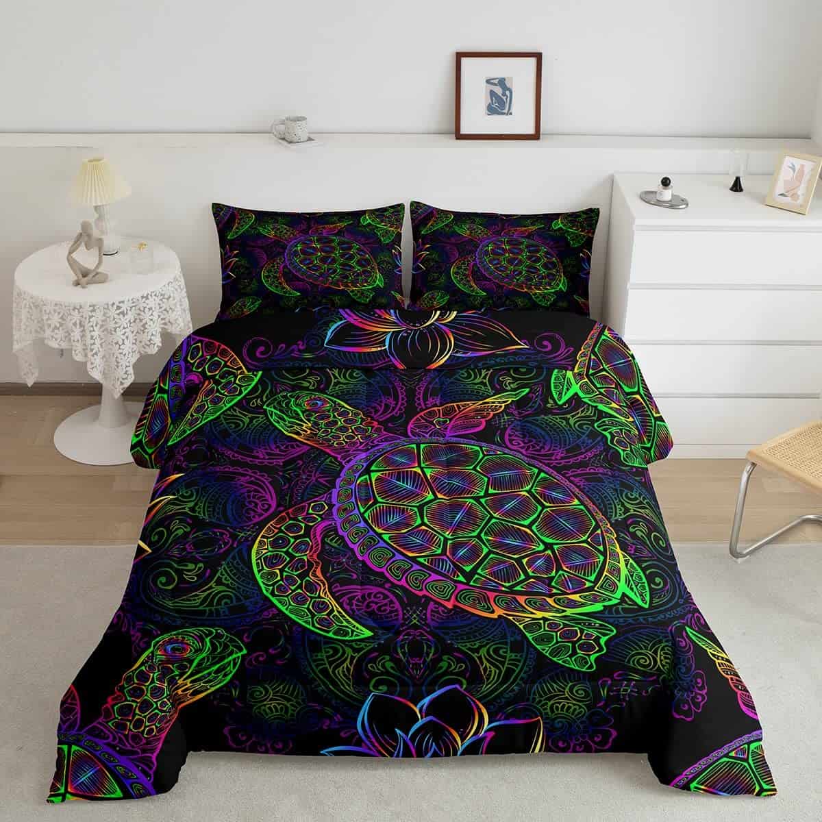 Set de edredón Homewish Sea Turtle en tamaño Queen para