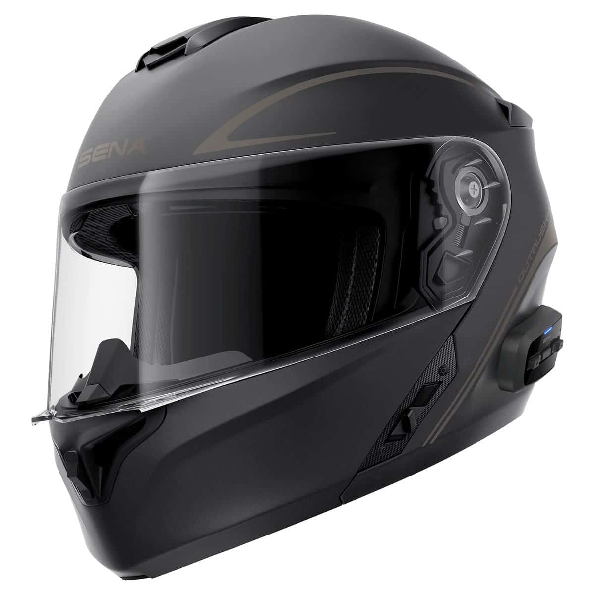 Casco de moto modular Bluetooth Sena Outrush R con sistema