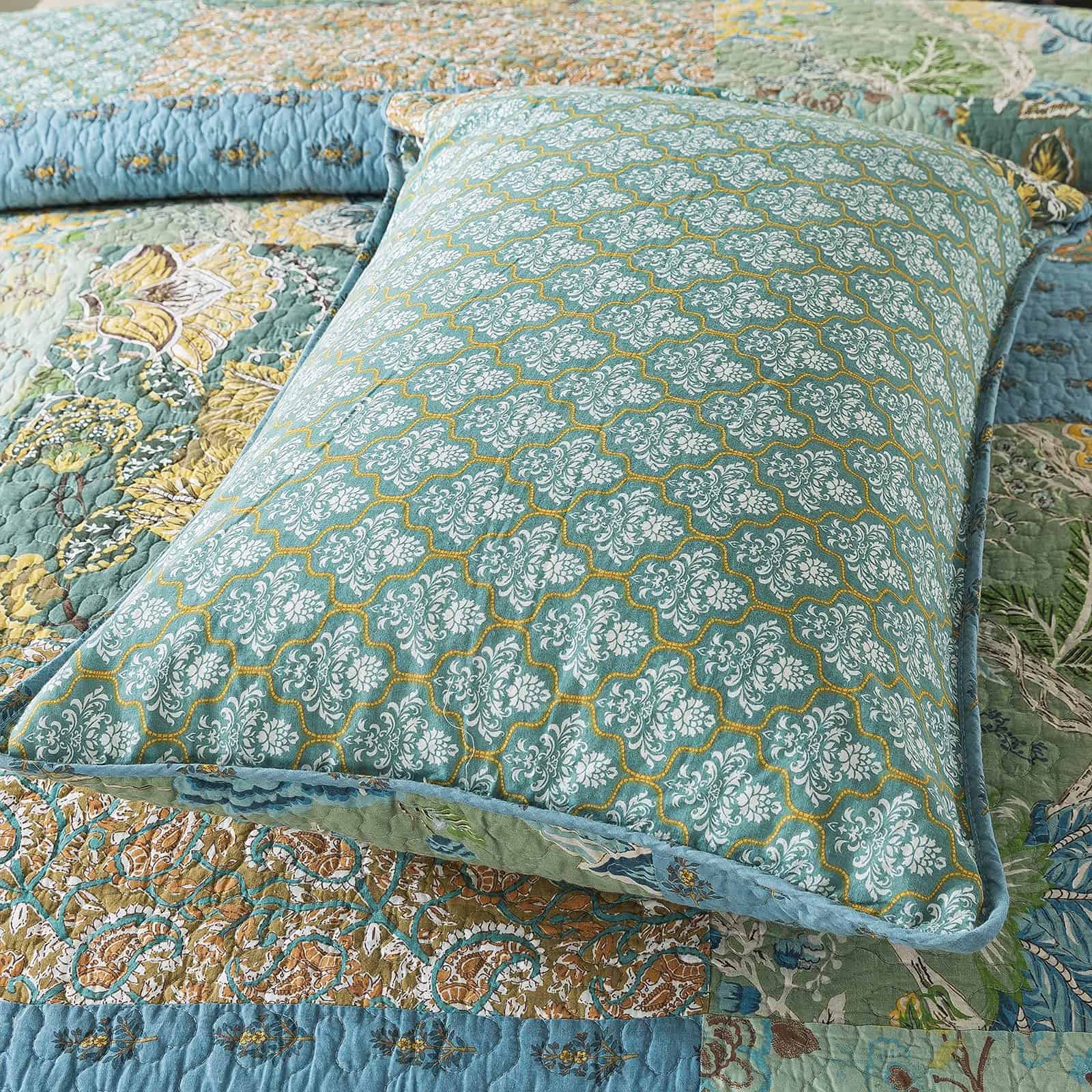 Colcha de Patchwork de Algodón NEWLAKE, Juego de Colcha de - Imagen 8