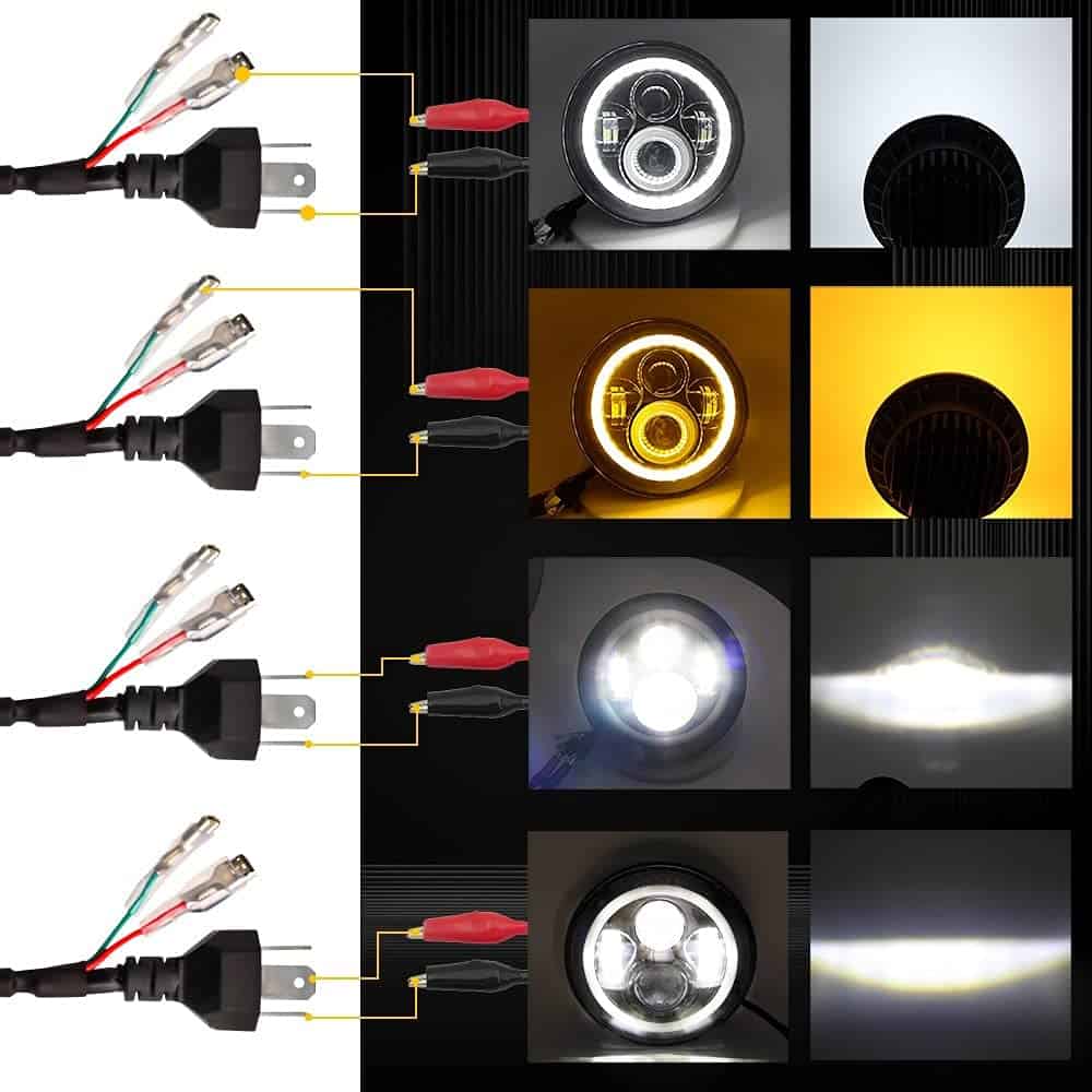 Faros delanteros LED Halo MGLLIGHT DOT de 7 pulgadas - Imagen 8