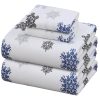 Juego de sábanas de franela ZOYER para cama -Nieve