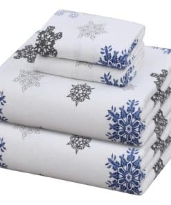 Juego de sábanas de franela ZOYER para cama -Nieve