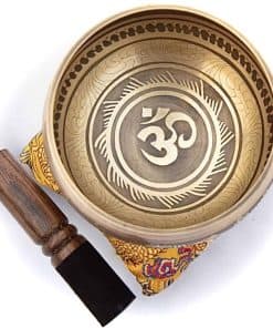 Set de Cuenco Tibetano de Bronce - -Amarillo)