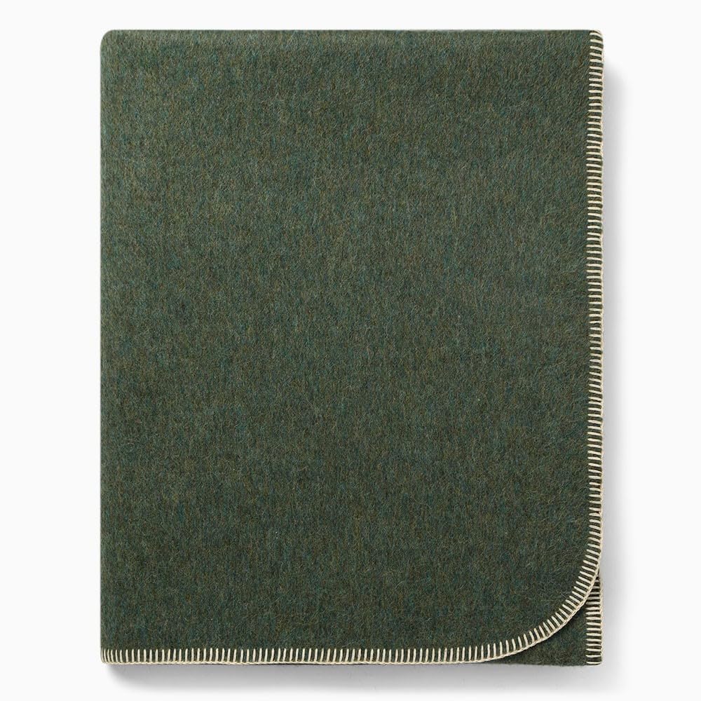 Manta de Lana de Alpaca Gruesa para Camping, Interior y