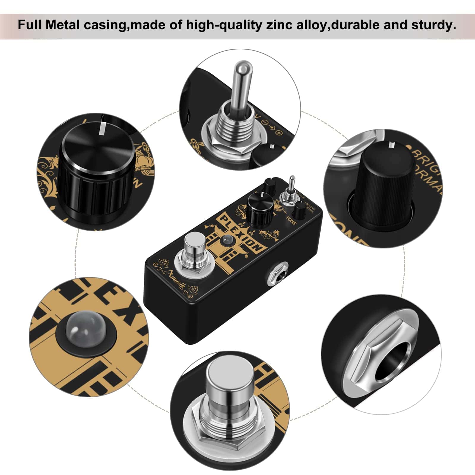 Pedal de distorsión para guitarra Amuzik Analog Classic - Imagen 5