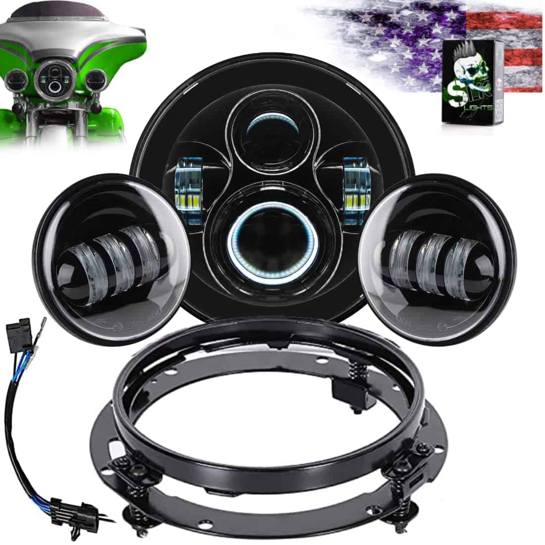 Kit de Luces LED de 7 pulgadas para Faro y Luces de Niebla