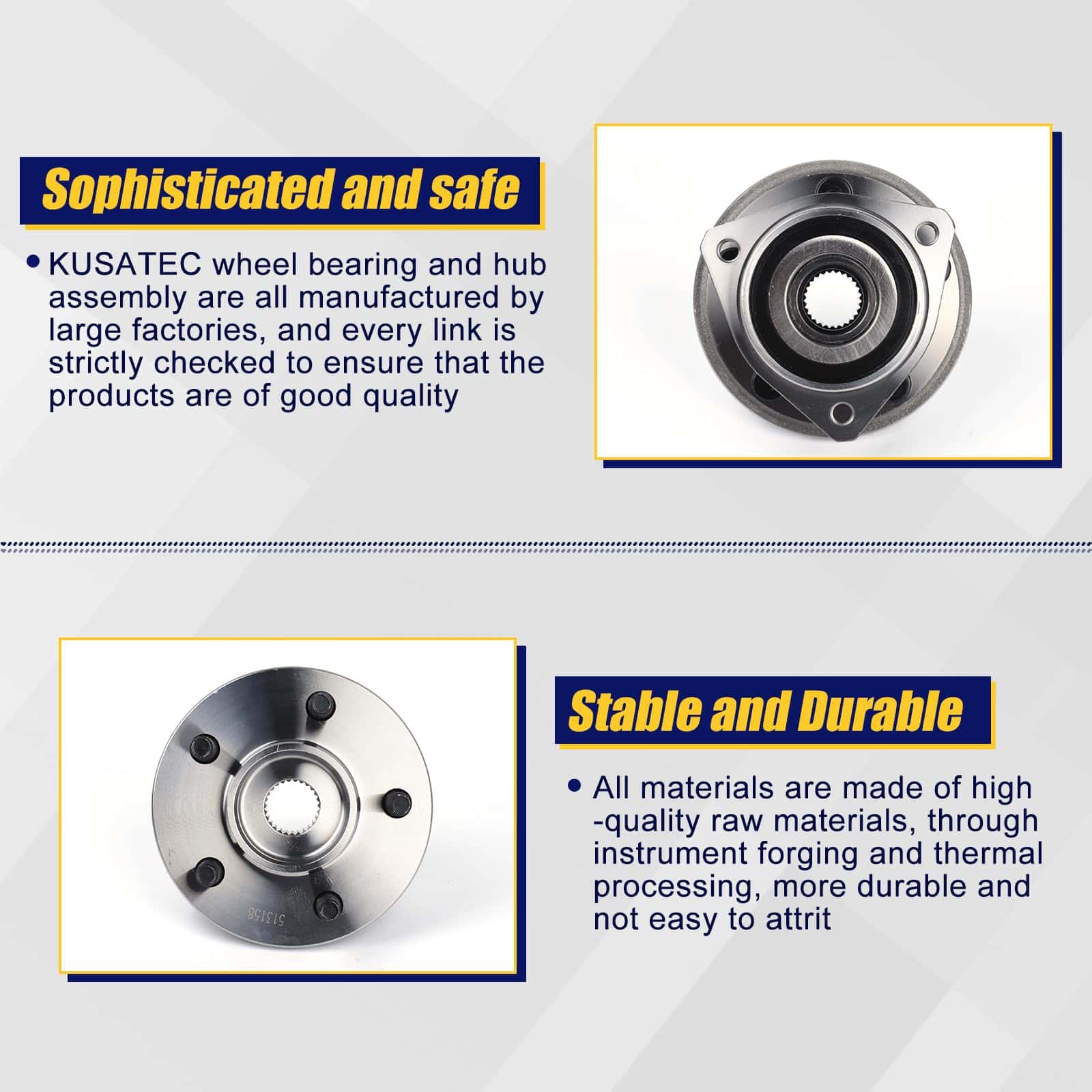 KUSATEC 513158 Conjunto de Cojinete y Buje delantero - Imagen 7