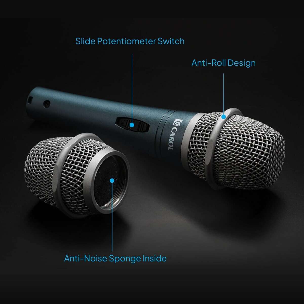 Micrófono Dinámico CAROL con Supercardioide E dur-916S, - Imagen 4