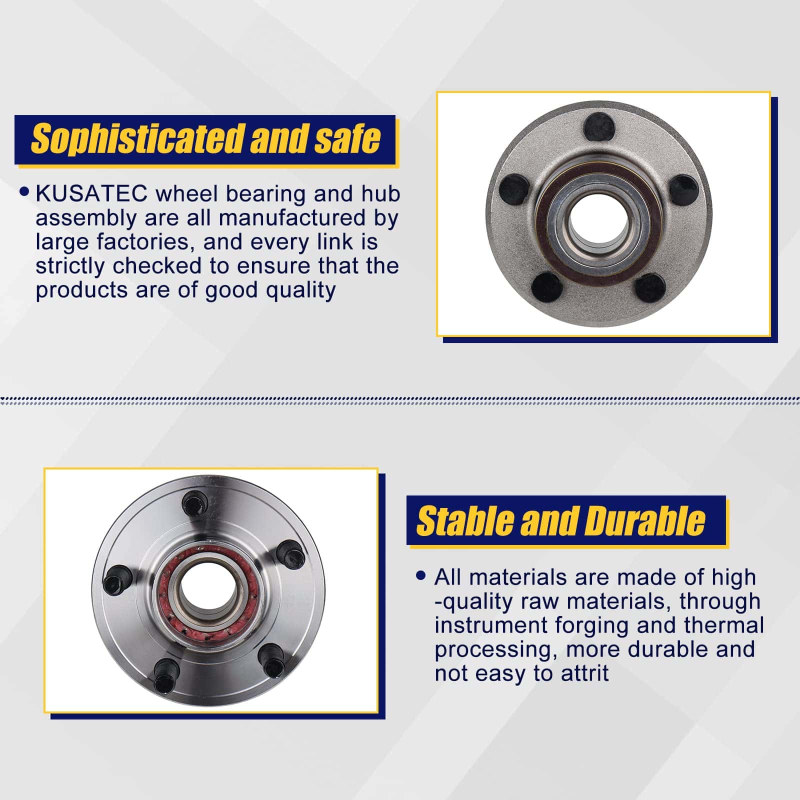 KUSATEC 513224 Conjunto de cojinete de rueda delantera 2PCS - Imagen 5