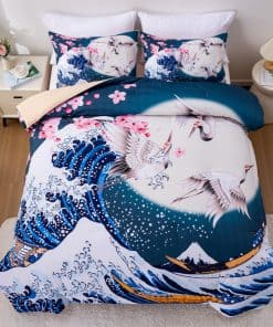 Set de Edredón Btargot de Estilo Japonés Tamaño Completo,