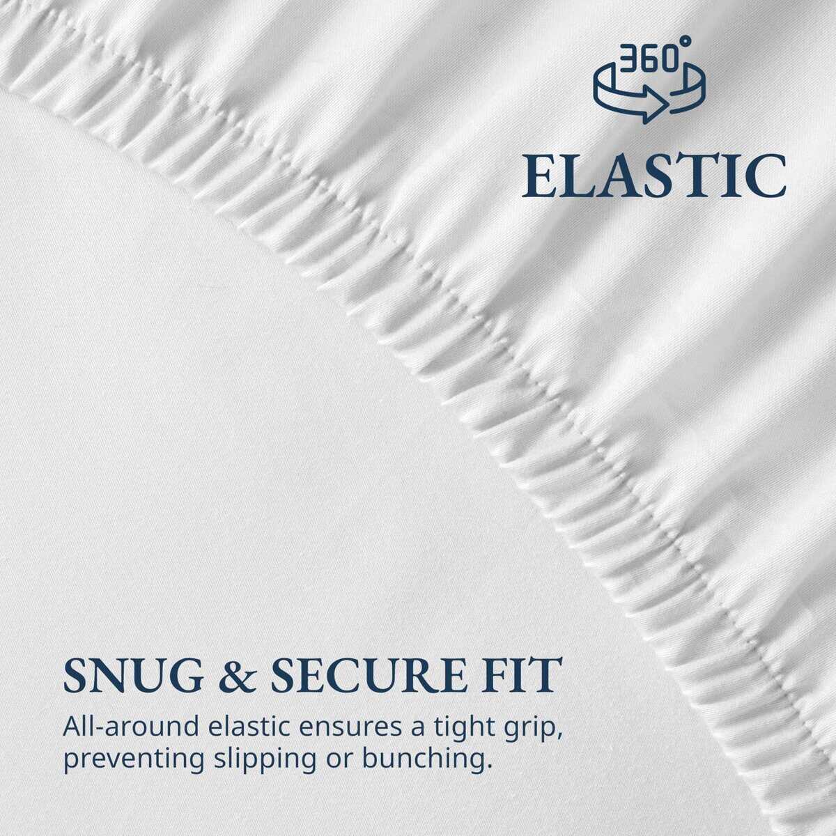 Sábana Ajustable Queen Lino Lane 100% Algodón Orgánico, 15" - Imagen 7