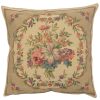 Funda de Cojín Europea Bouquet Floral Beige - 18 in. x 18